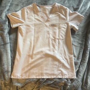 Figs Women's Scrub Top in Soft Cream